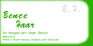 bence haar business card